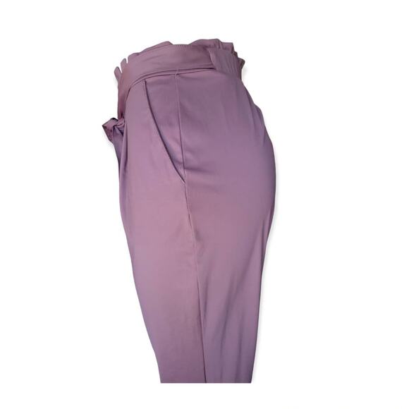 Bagatelle Collection High Rise Paperbag Tie Waist Ankle Pant Size Medium Mauve - Picture 5 of 11